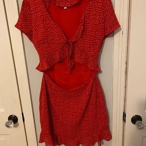 Superdown Mercy Polka Dot dress Small